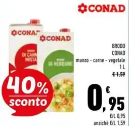Conad Superstore Brodo conad manzo, carne e vegetale offerta