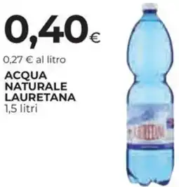 Ipercoop Acqua naturale lauretana offerta