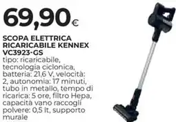 Ipercoop SCOPA ELETTRICA RICARICABILE KENNEX VC3923-GS offerta