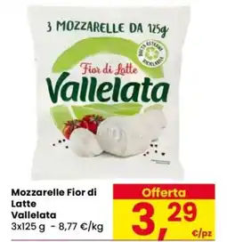 Despar Mozzarelle Fior di Latte Vallelata offerta