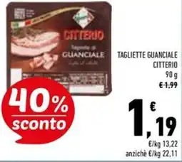 Conad Superstore Tagliette guanciale CITTERIO offerta