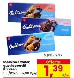 Despar Messino o wafer, Bahlsen offerta