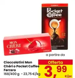 Despar Cioccolatini Mon Chéri o Pocket Coffee Ferrero offerta