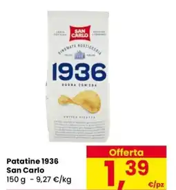 Despar Patatine 1936 San Carlo offerta
