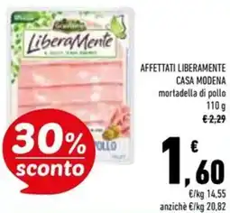 Conad Superstore Affettati liberamente casa modena mortadella di pollo offerta