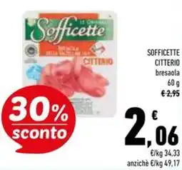 Conad Superstore Sofficette citterio bresaola offerta