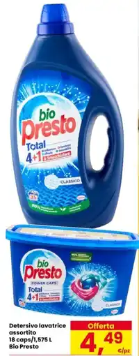 Despar Detersivo lavatrice 18 caps Bio Presto offerta