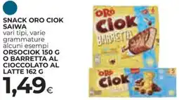 Ipercoop Snack oro ciok saiwa offerta