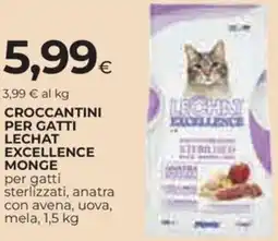 Ipercoop Croccantini per gatti lechat excellence monge offerta