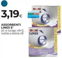 Ipercoop Assorbenti lines e' offerta