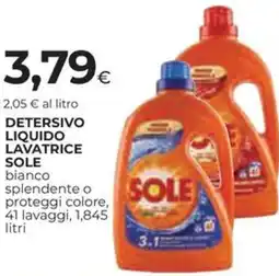Ipercoop Detersivo liquido lavatrice SOLE offerta