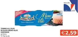 Mercatò Tonno all'olio di oliva meno olio ASDOMAR offerta