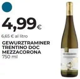 Ipercoop Gewurztraminer trentino doc mezzacorona offerta