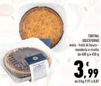 Conad Superstore Tortina dolceforno mela, frutti di bosco e mandorla e ricotta offerta