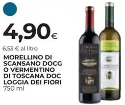 Ipercoop Morellino di scansano docg o vermentino di toscana doc loggia dei fiori offerta
