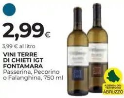 Ipercoop Vini terre di chieti igt fontamara offerta