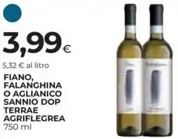 Ipercoop Fiano, falanghina o aglianico sannio dop terrae agriflegrea offerta