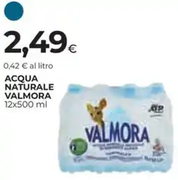Ipercoop Acqua naturale valmora offerta
