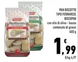 Conad Superstore Pan biscotto tipo ferrarese BISCOPAN offerta