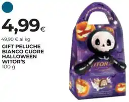 Ipercoop Gift peluche bianco cuore halloween witor's offerta