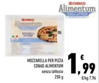 Conad Superstore Mozzarella per pizza conad alimentum senza lattosio offerta