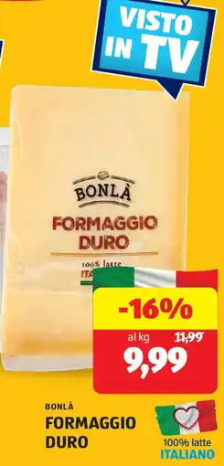ALDI Bonlà formaggio duro offerta
