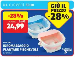 ALDI Ambiano idromassaggio plantare pieghevole offerta