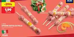 ALDI Il podere spiedini sottili di pollo offerta