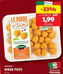 ALDI Amadori birbe pops offerta