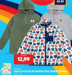 ALDI Aldimania giacca/felpa in sherpa per uomo e donna offerta