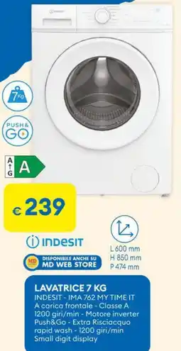 MD Discount Indesit lavatrice 7 kg offerta