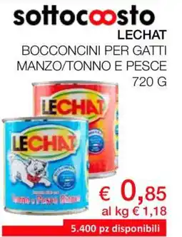 Coop LECHAT BOCCONCINI PER GATTI MANZO/TONNO E PESCE offerta