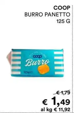 Coop Coop Burro Panetto offerta