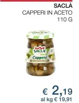Coop SACLÀ CAPPERI IN ACETO offerta