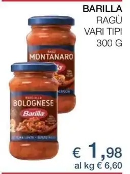 Coop BARILLA RAGÙ VARI TIPI offerta