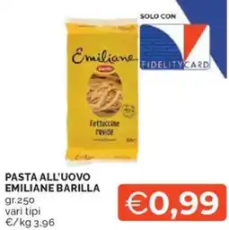 Mercatò Pasta all'uovo emiliane BARILLA offerta