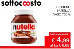 Coop FERRERO NUTELLA VASO 750 G offerta