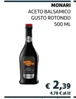 Coop MONARI ACETO BALSAMICO GUSTO ROTONDO offerta