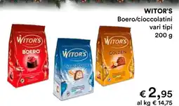 Coop WITOR'S Boero/cioccolatini vari tipi offerta
