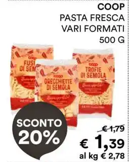 Coop COOP Pasta Fresca Vari Formati offerta