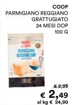 Coop COOP PARMIGIANO REGGIANO GRATTUGIATO 24 MESI DOP 100 G offerta
