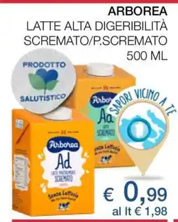 Coop ARBOREA LATTE ALTA DIGERIBILITÀ SCREMATO/P.SCREMATO offerta