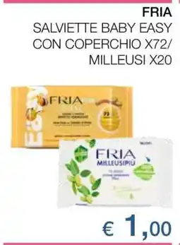 Coop FRIA SALVIETTE BABY EASY CON COPERCHIO X72/ MILLEUSI X20 offerta