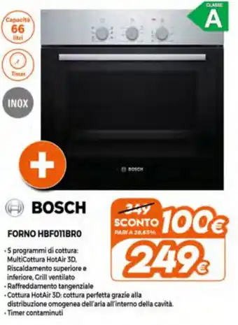 Expert Bosch Forno HBF011BRO offerta