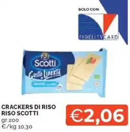 Mercatò Crackers di riso RISO SCOTTI offerta
