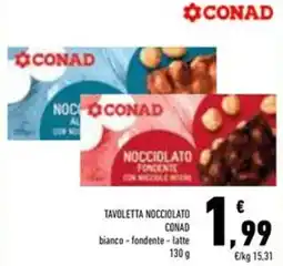 Conad Superstore Tavoletta nocciolato CONAD offerta