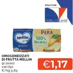 Mercatò Omogeneizzati di frutta MELLIN offerta