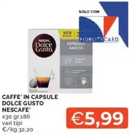 Mercatò Caffe' in capsule dolce gusto NESCAFE' offerta