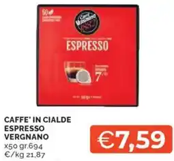 Mercatò Caffe' in cialde espresso vergnano offerta