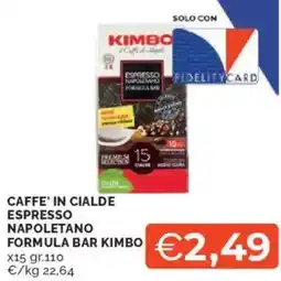 Mercatò Caffe' in cialde espresso napoletano formula bar KIMBO offerta